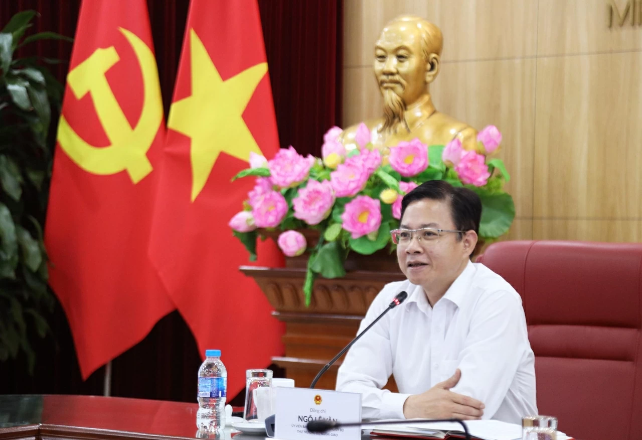 Thứ trưởng Ngô Lê Văn chia sẻ yêu cầu đặt ra là phải phát huy vai trò trung tâm của địa phương và doanh nghiệp trong tiến trình hội nhập. (Ảnh: Thành Long)