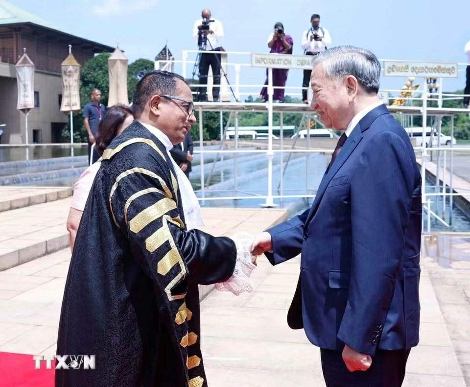 Tổng Bí thư, Chủ tịch nước Tô Lâm hội kiến Chủ tịch Quốc hội Sri Lanka Jagath Wickramaratne