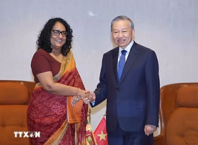 Tổng Bí thư, Chủ tịch nước Tô Lâm hội kiến Thủ tướng Sri Lanka Harini Amarasuriya