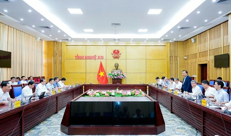 Quang cảnh buổi làm việc. (Nguồn: Báo Nghệ An)