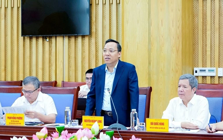Thứ trưởng Bộ Công Thương Nguyễn Hoàng Long phát biểu. (Nguồn: Báo Nghệ An)