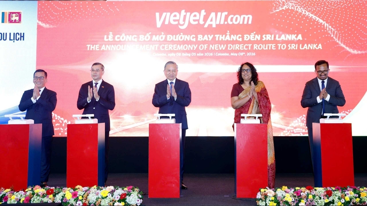 Chào mừng chuyến thăm của Tổng Bí thư, Chủ tịch nước Tô Lâm, Vietjet mở đường bay đầu tiên đến Sri Lanka