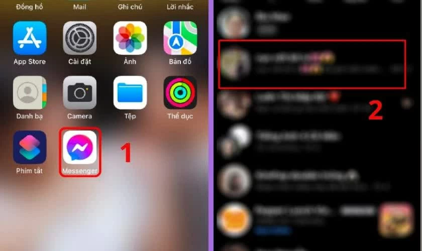 Truy cập cuộc trò chuyện trên Messenger.