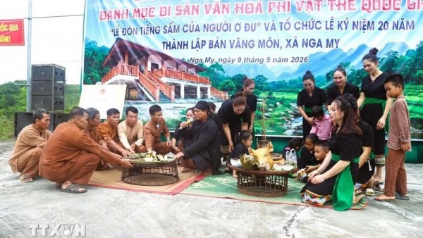 Nghệ An: Lễ đón tiếng sấm của người Ơ Đu được công nhận Di sản văn hóa phi vật thể quốc gia