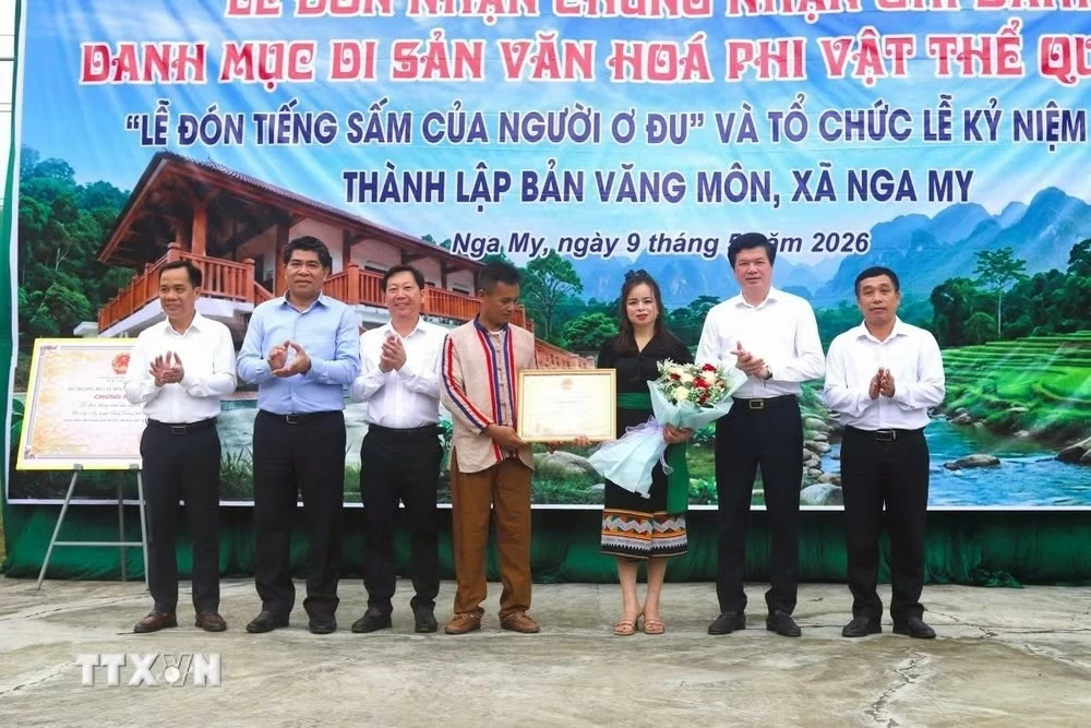 Nghệ An: Lễ đón tiếng sấm của người Ơ Đu được công nhận Di sản văn hóa phi vật thể quốc gia