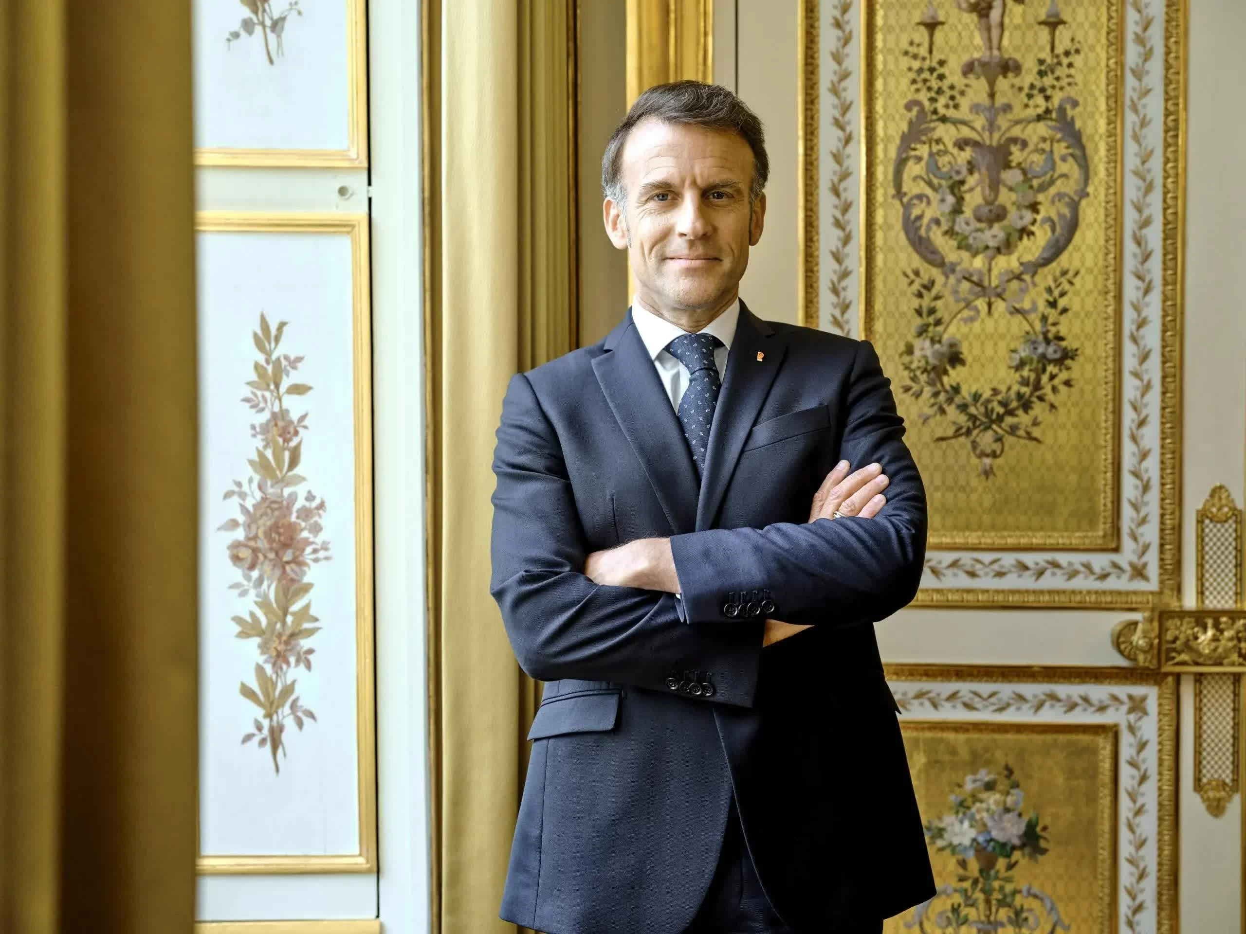 Tổng thống Emmanuel Macron tại Điện Élysée, ngày 7 tháng 5 năm 2025. The Africa Report)