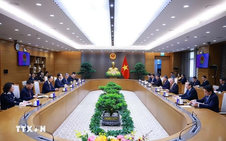 Toàn cảnh buổi tiếp. (Nguồn: TTXVN)