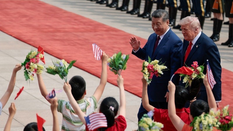 Long trọng lễ đón Tổng thống Mỹ Donald Trump tại Trung Quốc