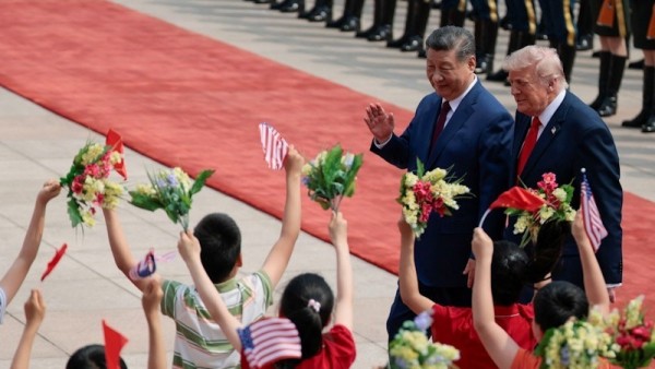 Long trọng lễ đón Tổng thống Mỹ Donald Trump tại Trung Quốc