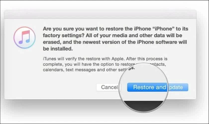 Restore iOS 26.4 bằng iTunes hoặc Finder. Restore iOS 26.4 bằng iTunes hoặc Finder.