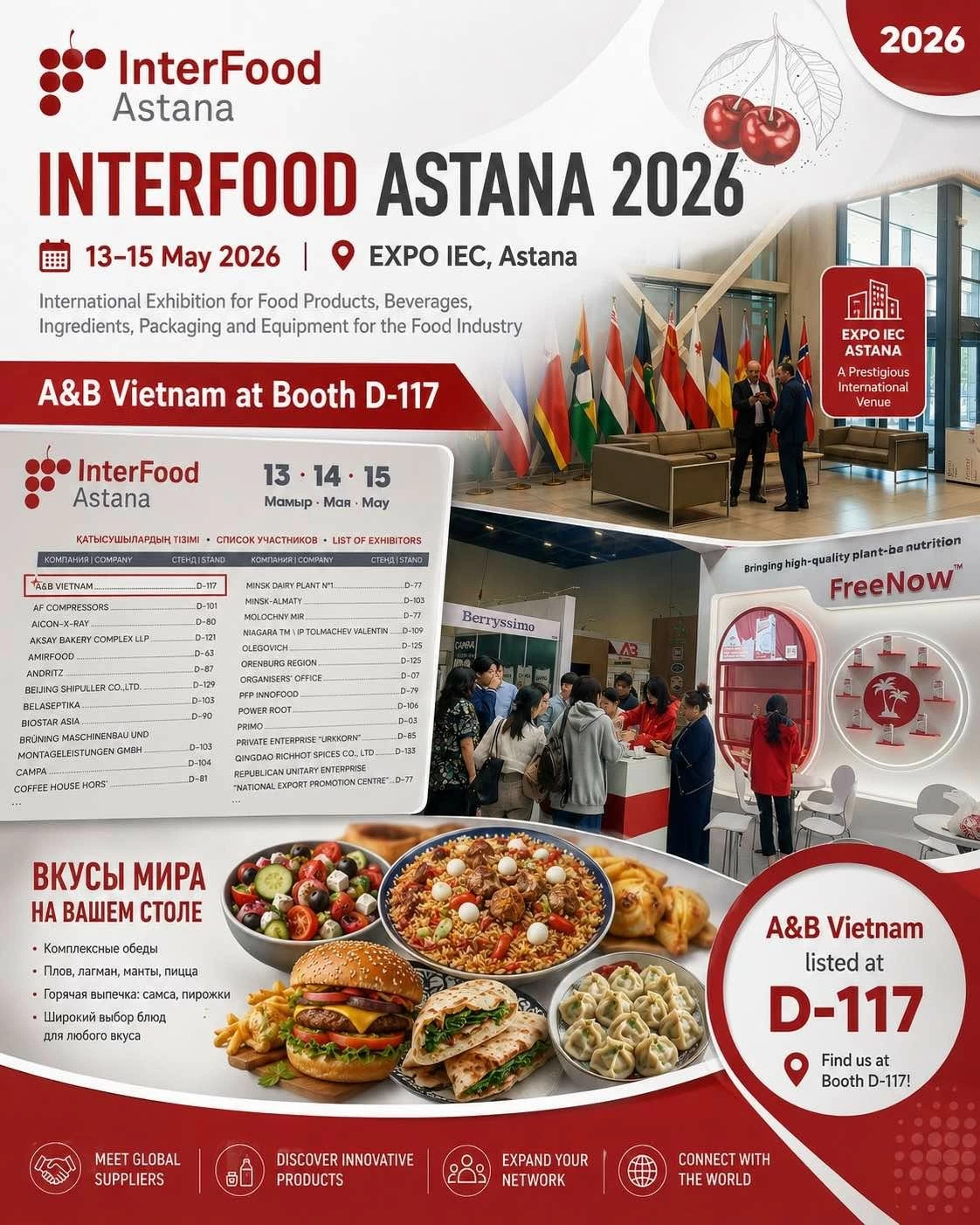 Hàng Việt Nam quảng bá tại InterFood Astana 2026