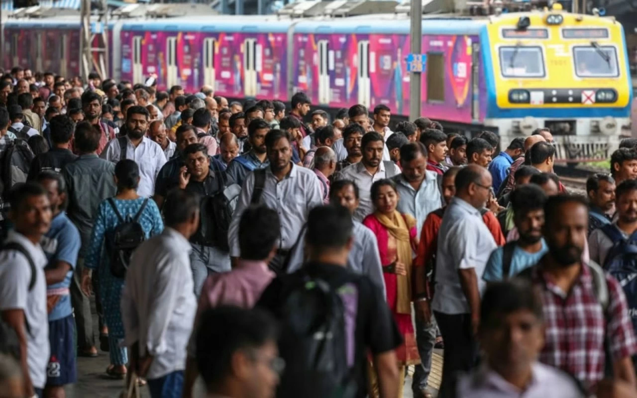 Khung cảnh đông đúc tại ga tàu Mumbai phản ánh bài toán dân số của Ấn Độ. (Nguồn: FMT) Khung cảnh đông đúc tại ga tàu Mumbai phản ánh bài toán dân số của Ấn Độ. (Nguồn: FMT)