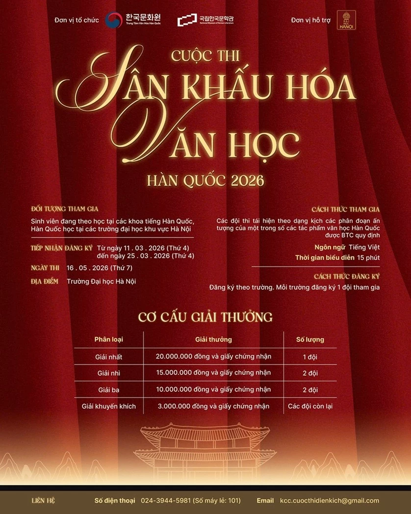 Cuộc thi diễn kịch văn học Hàn Quốc: Cầu nối văn hóa thế hệ trẻ