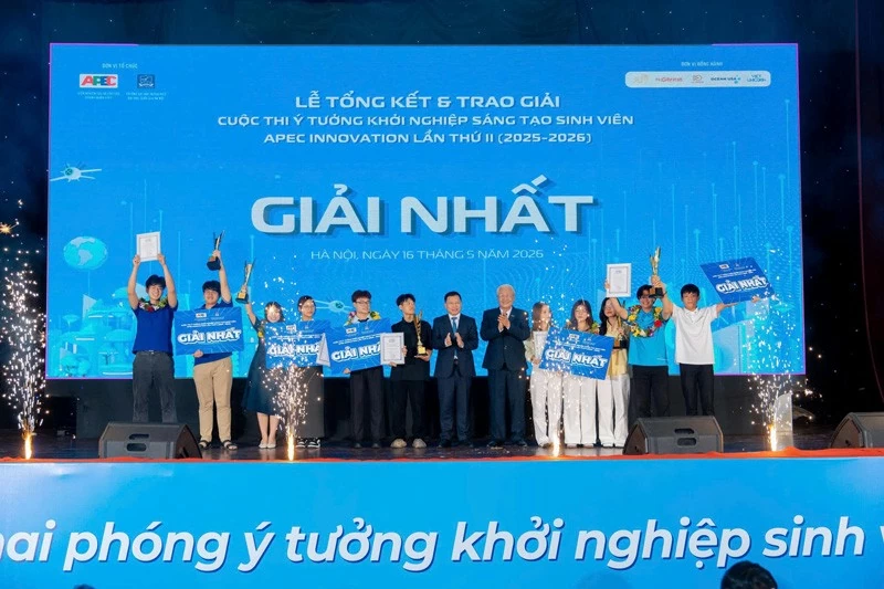 Thành viên 5 đội thi đạt giải nhất Cuộc thi Ý tưởng khởi nghiệp sáng tạo sinh viên - APEC Innovation lần thứ hai (năm học 2025 - 2026)