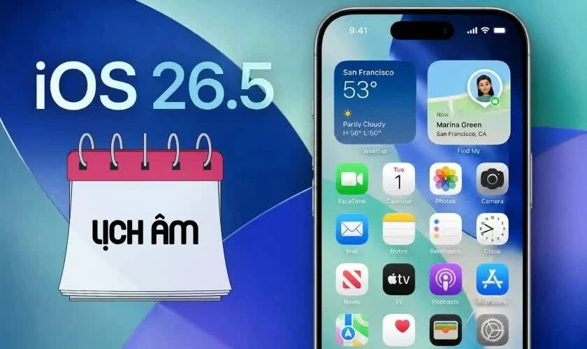 Cách cài lịch âm cho iOS 26.5 trên màn hình khóa đơn giản. Cách cài lịch âm cho iOS 26.5 trên màn hình khóa đơn giản.