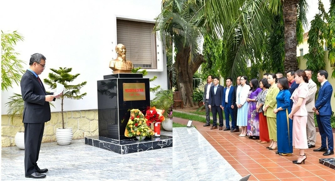 Kỷ niệm lần thứ 136 Ngày sinh Chủ tịch Hồ Chí Minh tại Angola Kỷ niệm lần thứ 136 Ngày sinh Chủ tịch Hồ Chí Minh tại Angola
