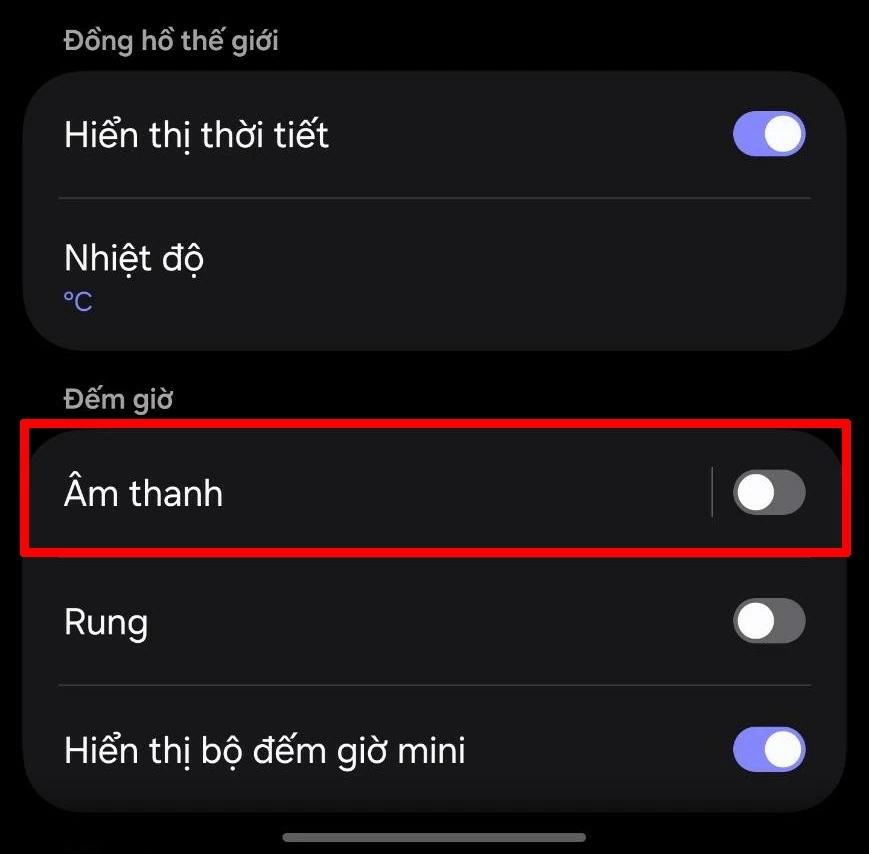Nếu muốn tắt hoàn toàn, vào mục Âm báo và chọn không âm thanh. Nếu muốn tắt hoàn toàn, vào mục Âm báo và chọn không âm thanh.