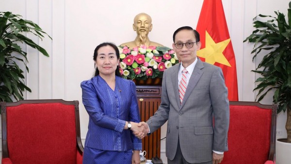 Foreign Minister Le Hoai Trung welcomes Cambodian Ambassador, stresses stronger cooperation