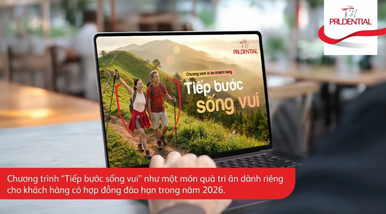 Prudential ra mắt ‘Tiếp bước sống vui’ tri ân khách hàng đáo hạn năm 2026