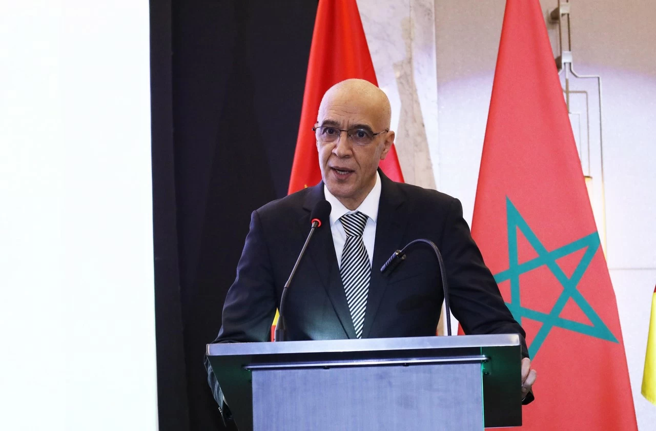 Đại sứ Morocco Jamale Chouaibi, Trưởng đoàn Nhóm Đại sứ các nước châu Phi, phát biểu tại buổi lễ.