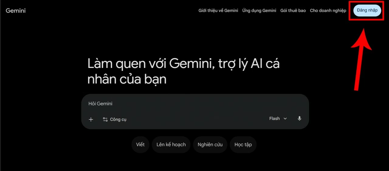 Trước tiên, truy cập vào website hoặc ứng dụng Google Gemini. Trước tiên, truy cập vào website hoặc ứng dụng Google Gemini.