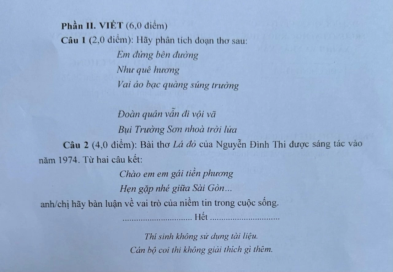 Đề Ngữ văn thi lớp 10 Trường THPT Chuyên Khoa học Xã hội và Nhân văn năm 2026f Đề Ngữ văn thi lớp 10 Trường THPT Chuyên Khoa học Xã hội và Nhân văn năm 2026f