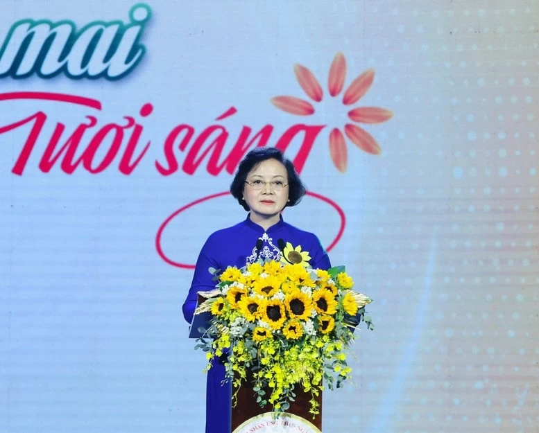 Phó Thủ tướng Phạm Thị Thanh Trà phát biểu tại chương trình. (Nguồn: VGP)