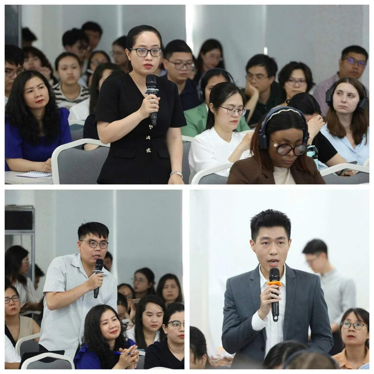 Các phóng viên đặt câu hỏi tại buổi họp báo. (Ảnh: Thành Long)