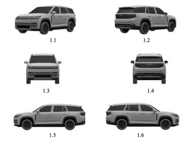 Mẫu SUV thứ 2 có phần đuôi xe thiết kế giống VF 8 vừa ra mắt. Mẫu SUV thứ 2 có phần đuôi xe thiết kế giống VF 8 vừa ra mắt.