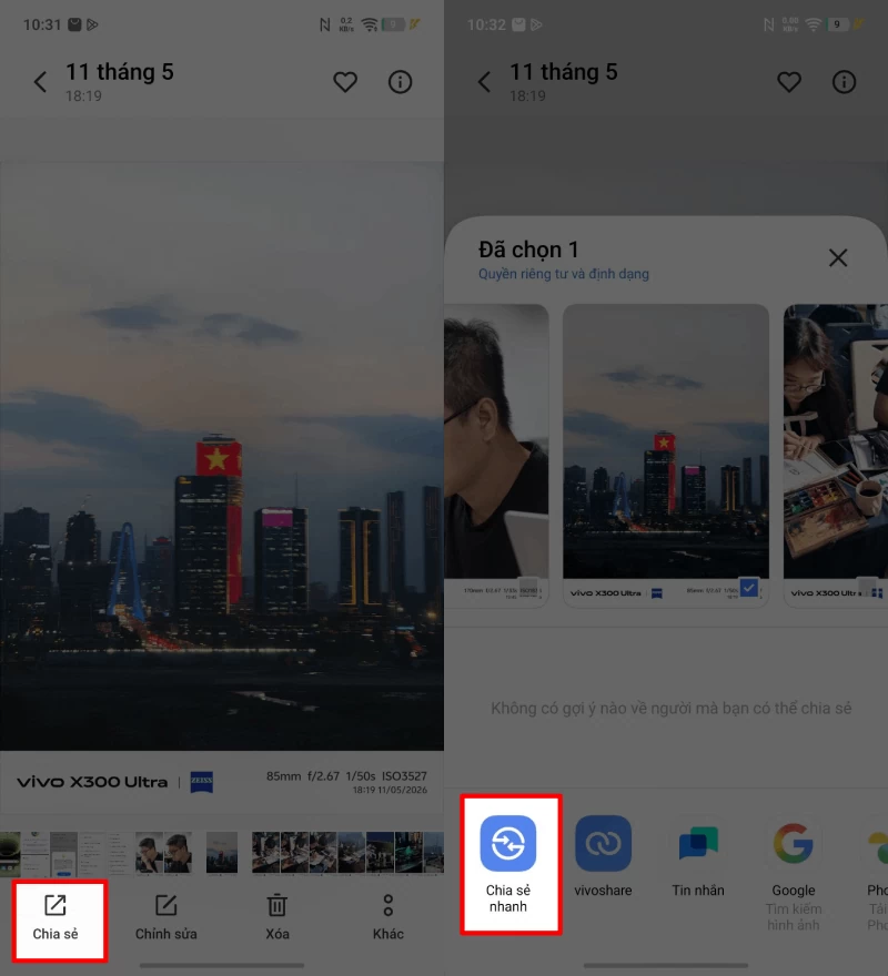 Dầu tiên, mở ảnh, video hoặc tài liệu muốn chia sẻ trên điện thoại vivo. Dầu tiên, mở ảnh, video hoặc tài liệu muốn chia sẻ trên điện thoại vivo.