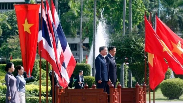 Lễ đón Tổng Bí thư, Chủ tịch nước Tô Lâm và Phu nhân thăm chính thức Vương quốc Thái Lan