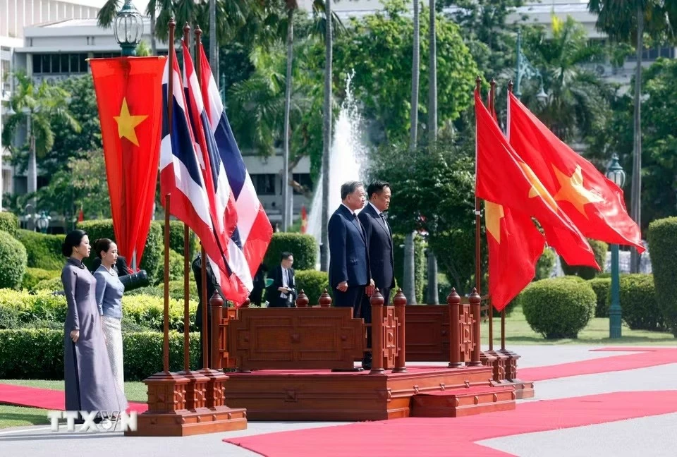 Lễ đón Tổng Bí thư, Chủ tịch nước Tô Lâm và Phu nhân thăm chính thức Vương quốc Thái Lan