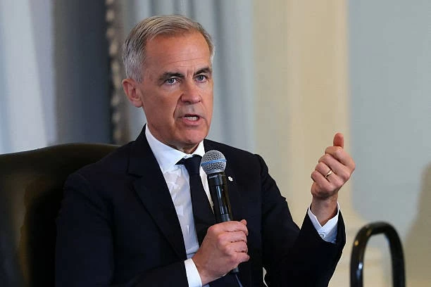 Thủ tướng Mark Carney phát biểu tại Câu lạc bộ Kinh tế ở New York hôm 28/5. (Nguồn: Getty Images)