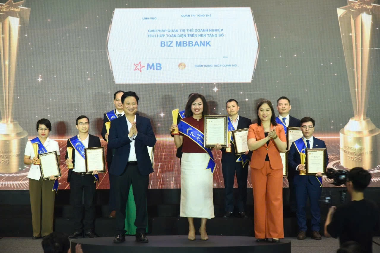 BIZ MBBank Ba giải pháp số, một chiến lược phát triển đồng bộ  nhận giải Sao Khuê 2026.