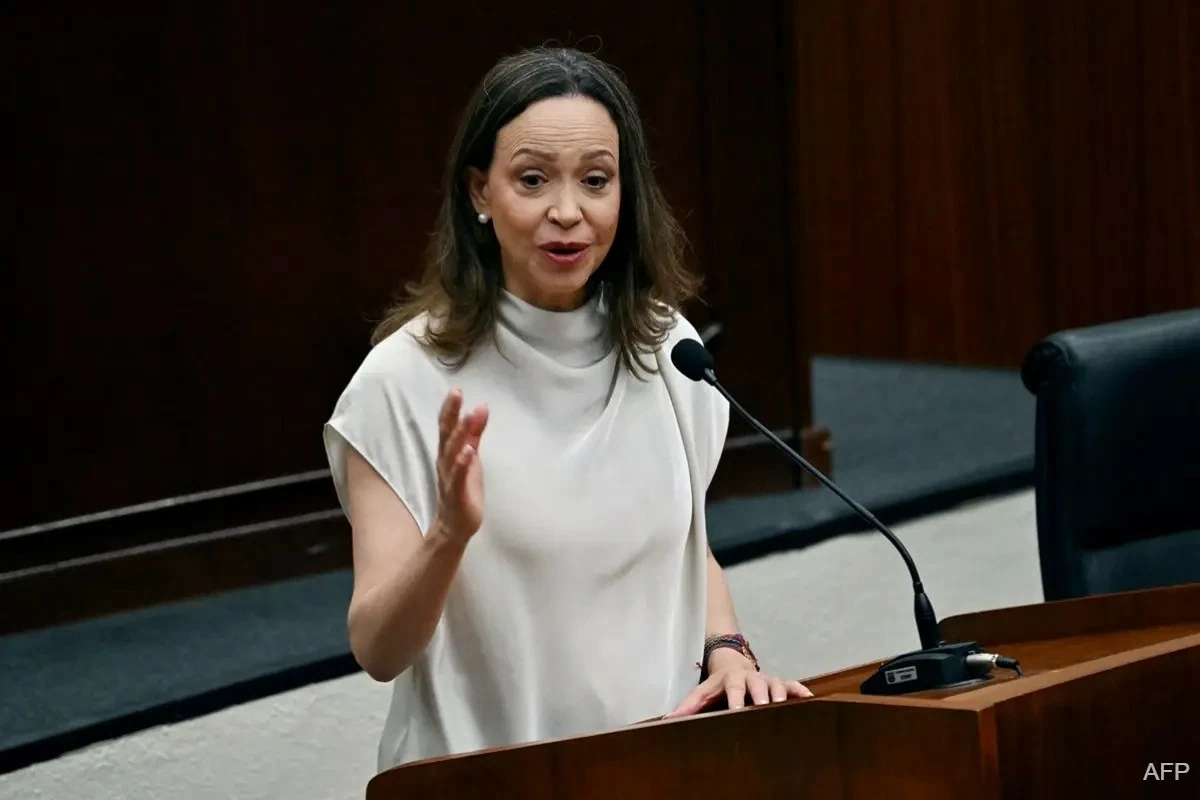 Lãnh đạo đối lập Venezuela Maria Corina Machado tuyên bố muốn thúc đẩy đàm phán chuyển tiếp dân chủ với chính quyền lâm thời. (Nguồn: AFP)