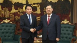 Phó Thủ tướng Thường trực Chính phủ Phạm Gia Túc tiếp Thứ trưởng Ngoại giao Lào Anouparb Vongnorkeo