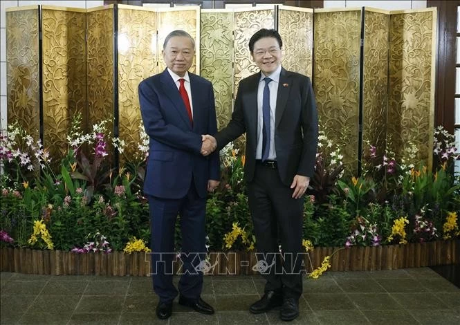 Tổng Bí thư, Chủ tịch nước Tô Lâm hội đàm với Thủ tướng Singapore Lawrence Wong