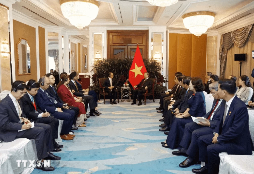 Tổng Bí thư, Chủ tịch nước Tô Lâm đề nghị hai Quốc hội tiếp tục phối hợp tăng cường trao đổi đoàn cấp cao, nhóm nghị sĩ trẻ, nhóm nữ nghị sĩ và các cấp ủy ban trực thuộc. (Nguồn: TTXVN)