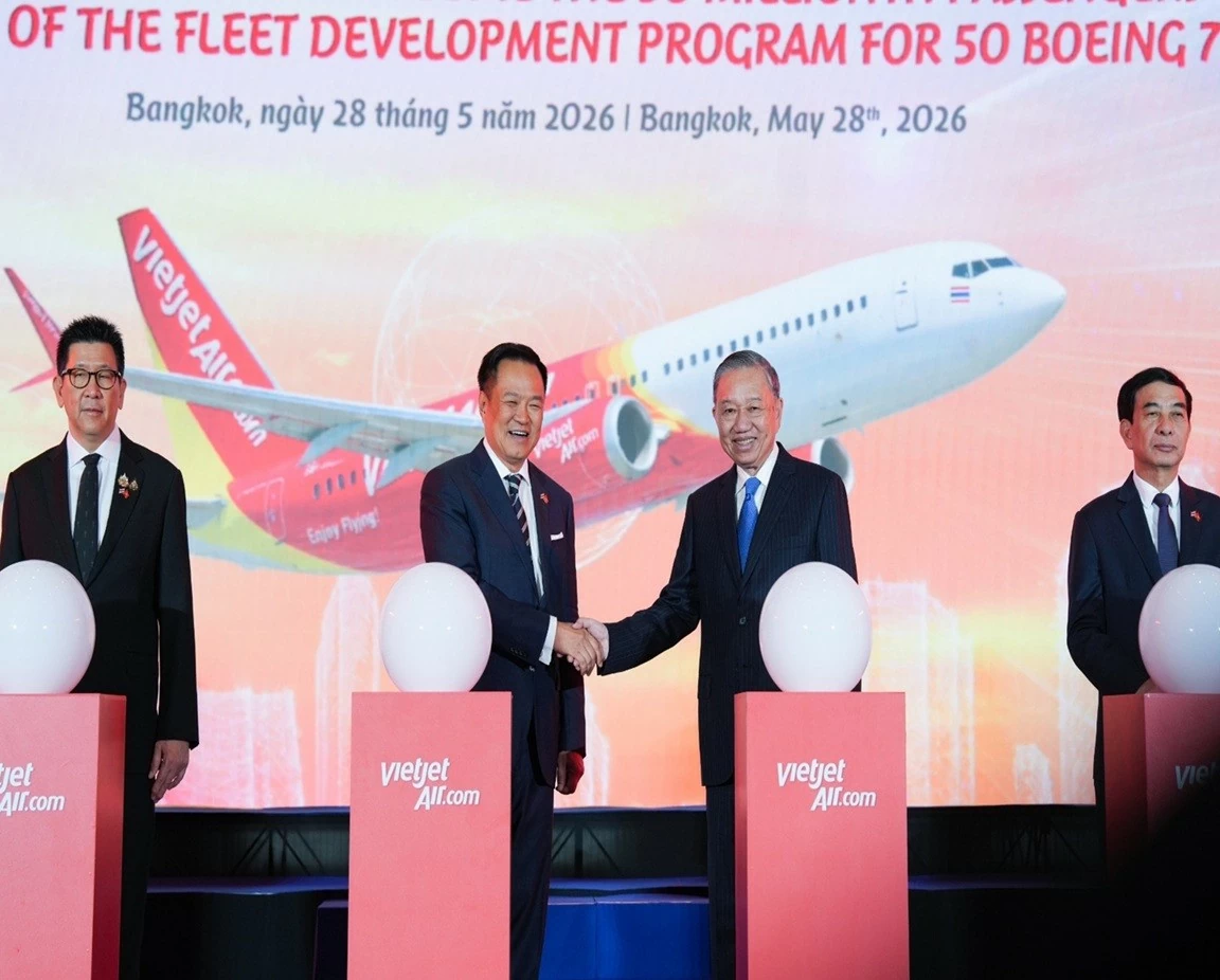 Chào mừng chuyến thăm của Tổng Bí thư, Chủ tịch nước Tô Lâm, Vietjet công bố các dấu mốc chiến lược tại Thái Lan