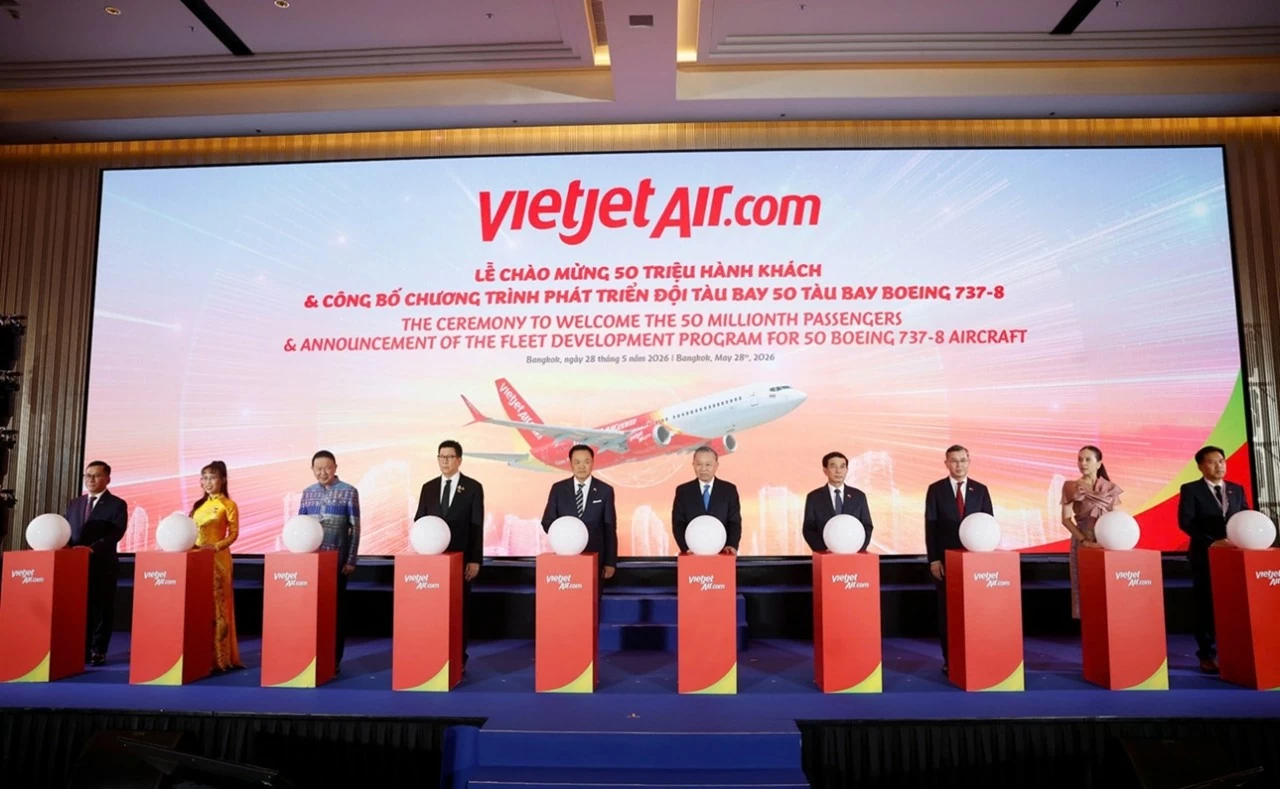 Chào mừng chuyến thăm của Tổng Bí thư, Chủ tịch nước Tô Lâm, Vietjet công bố các dấu mốc chiến lược tại Thái Lan