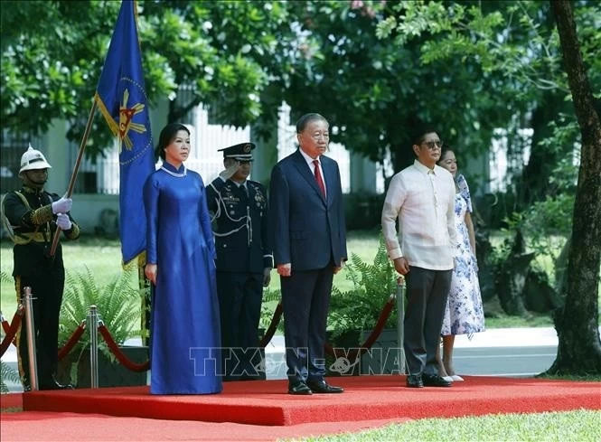 Lễ đón Tổng Bí thư, Chủ tịch nước Tô Lâm thăm cấp Nhà nước Philippines