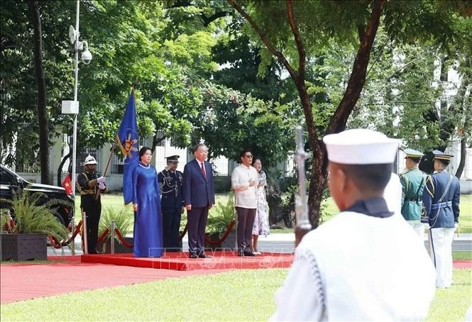 Lễ đón Tổng Bí thư, Chủ tịch nước Tô Lâm thăm cấp Nhà nước Philippines