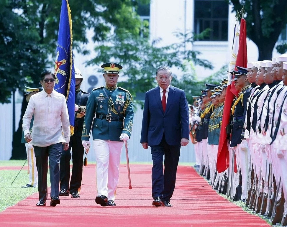 Lễ đón Tổng Bí thư, Chủ tịch nước Tô Lâm thăm cấp Nhà nước Philippines