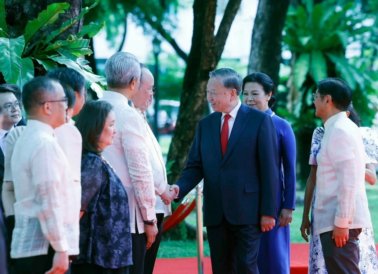 Lễ đón Tổng Bí thư, Chủ tịch nước Tô Lâm thăm cấp Nhà nước Philippines
