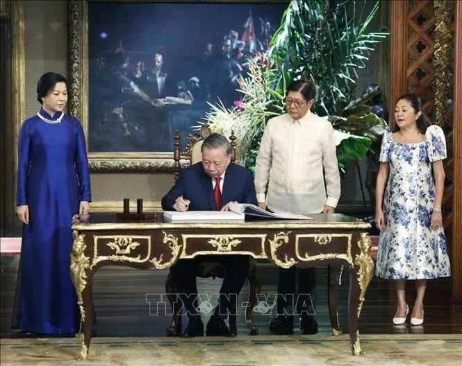 Lễ đón Tổng Bí thư, Chủ tịch nước Tô Lâm thăm cấp Nhà nước Philippines