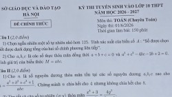 Đề Toán chuyên vào lớp 10 Hà Nội năm 2026