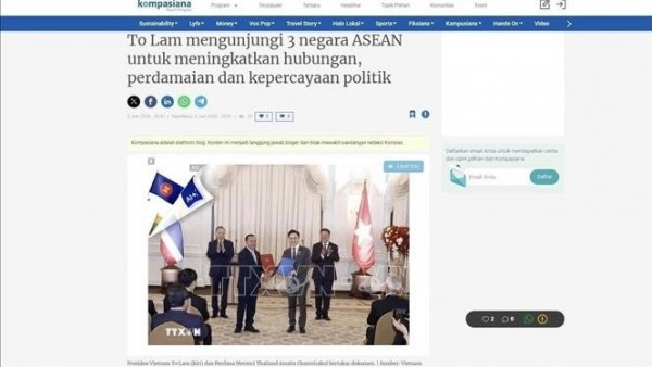 Báo Indonesia ca ngợi chuyến thăm của Tổng Bí thư, Chủ tịch nước Tô Lâm
