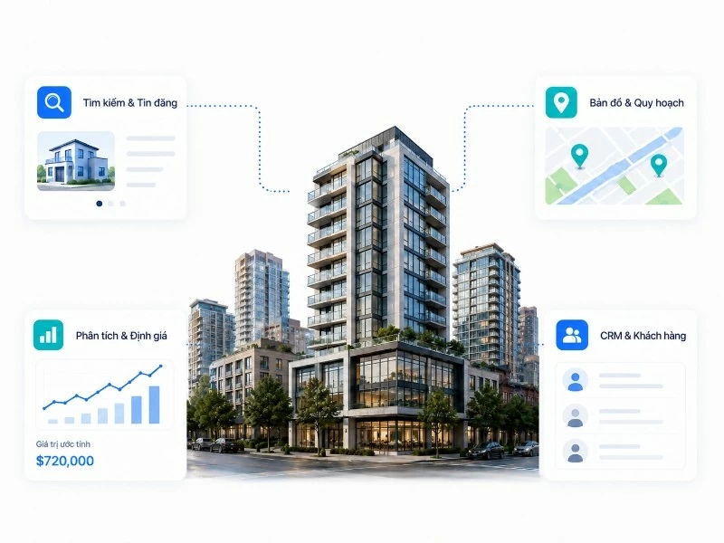 Bất động sản có nhu cầu lớn về dữ liệu và công cụ hỗ trợ ra quyết định.