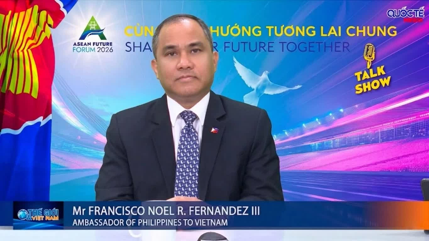 Đại sứ Philippines tại Việt Nam Francisco Noel R. Fernandez III cho rằng chính tinh thần đoàn kết, đồng thuận và khả năng thích ứng đã giúp ASEAN duy trì vai trò trung tâm trong bối cảnh khu vực và thế giới nhiều biến động. (Ảnh chụp màn hình)