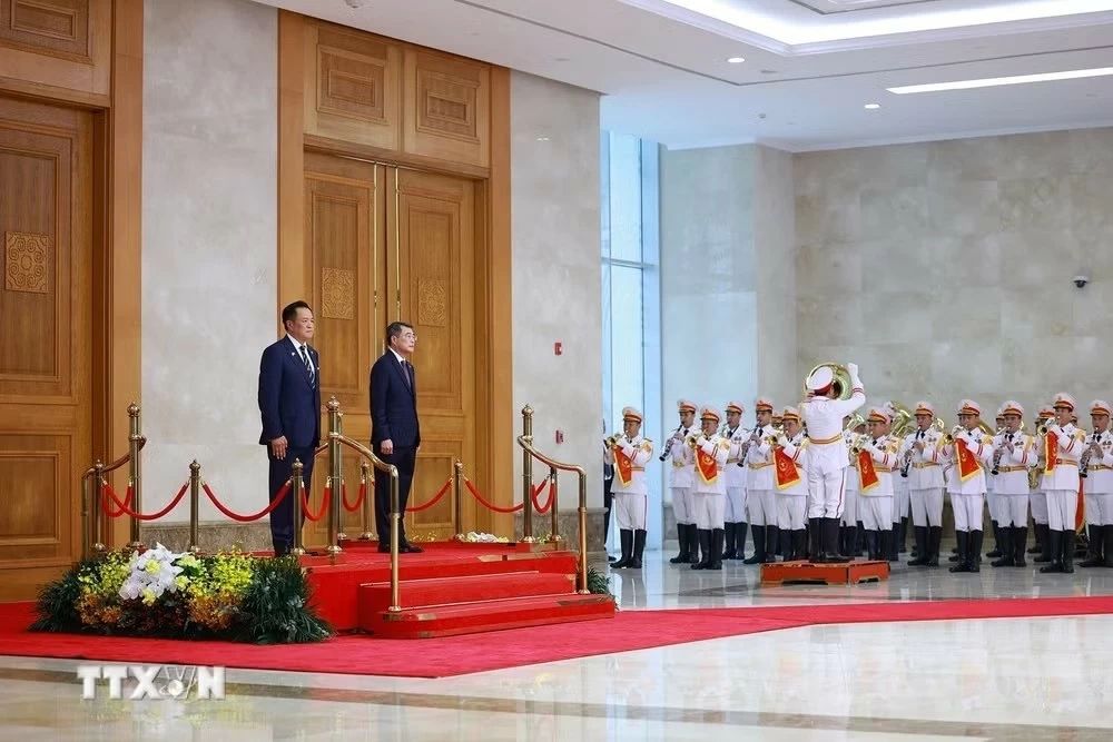 Thủ tướng Lê Minh Hưng chủ trì lễ đón chính thức Thủ tướng Thái Lan